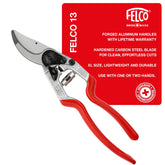 FELCO F-13 front view showing durable design and clear benefit of robust leverage