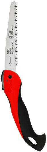 FELCO F 600 front view open showing full red handle and blade for portable pruning