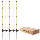FENSMILE front view of 20-pack fiberglass posts showing compact pack benefit