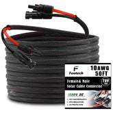 Feotech front packaging showing 50FT twin wire kit and included connectors, durable and ready