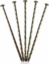 Fercery front pack of 40 spiral landscape spikes showing quantity and length benefits