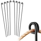 Ferraycle front view of eight rope stakes showing whole kit and benefit durable boundary