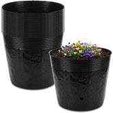 Ferrochef front view of 10 gallon black pot showing durable rim and shape for sturdy planting