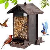 FETUSI front view hanging bird feeder showing durable design and easy hanging