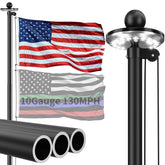 FFILY full-height 25 ft flag pole showing sturdy upright display and curb appeal