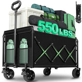 FFQ foldable wagon front view showing sturdy frame and cargo capacity