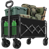 FFQ front view of collapsed wagon showing compact storage benefit