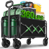 FFQ front view of collapsible wagon showing capacity and easy access
