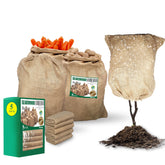FIBEUSION front view of 32x40 burlap sack showing size and durability