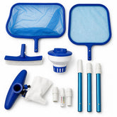 FibroPool front packaging showing complete 7-piece cleaning kit benefits