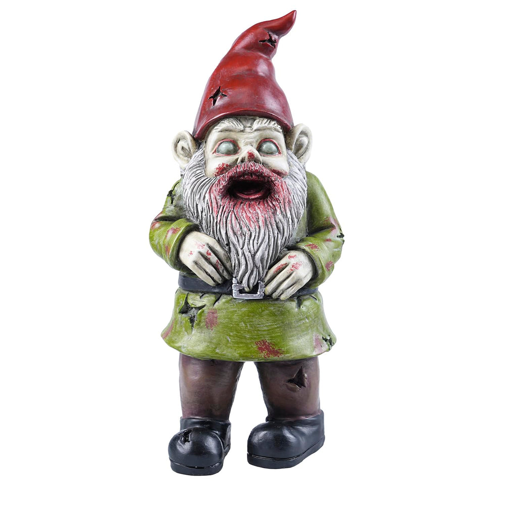FICITI zombie gnome front view showing spooky design and durable finish