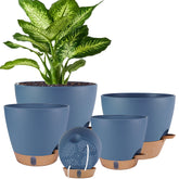 Fielda front view of five-pack pots showing modern design and space-saving benefit