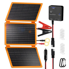 FieryRed folded panel front view showing compact portability and quick setup