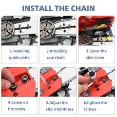 Fifchall chain and bar installed on a pole saw demonstrating fitment