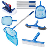 FillTouch full kit laid out showing all seven pieces for quick pool maintenance