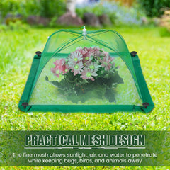 FillTouch plastic ground stake inserted into soil securing a dome against wind