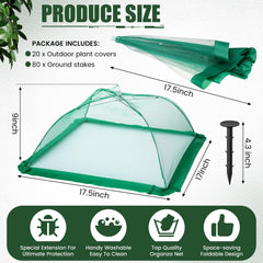 FillTouch open mesh dome protecting a potted vegetable for pest-free growth