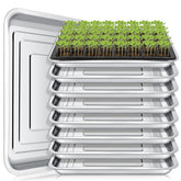 FillTouch stainless steel seed tray front view showing durable finish and clean edges