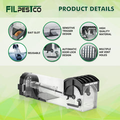 Filpestco transparent side panel for easy visual confirmation benefit