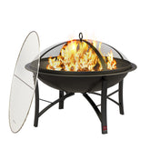 Fire Beauty front view fire pit bowl showing compact design and contained flames benefit