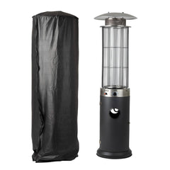 Fire Sense front view covered heater showing full protection and neat fit