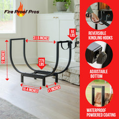FireProof Pros kindling bracket attached demonstrating versatile storage and easy access benefit