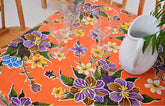 First Choice Vinyls front view showing hibiscus design and easy-clean benefit