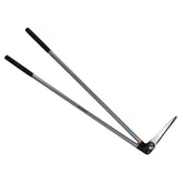 Fiskars long-handled edging shears front view showing full length and ergonomic grip, for comfortable reach