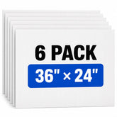 Fittoria front view of six white sign blanks showing large readable surface benefit