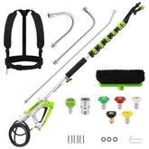FIXFANS front view of wand kit showing components and compact storage for convenience
