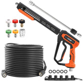 FIXFANS pressure washer gun front view showing solid build and reliable control