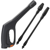 FIXFANS pressure washer gun front view showing compact handle and wand benefit: easy control
