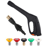 FIXFANS pressure washer gun front view showing trigger and ergonomic grip for comfortable control