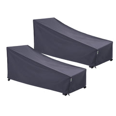 F&J Outdoors front view of covers on chaise showing full protection