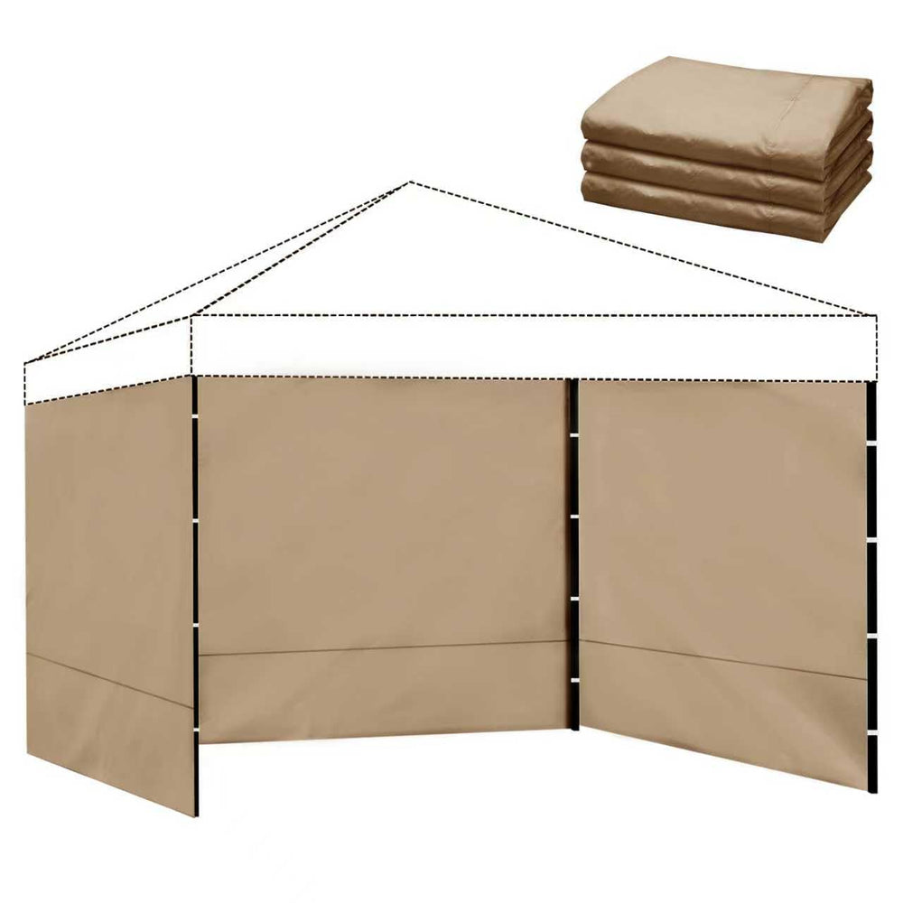 FLAGLY front panel on 10x10 canopy showing clean coverage and privacy