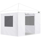 FLAGLY front view of assembled sidewalls showing full enclosure benefit