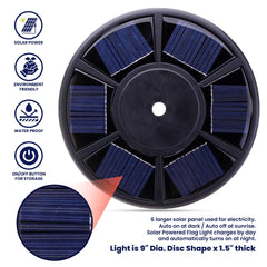 FlagPole Buddy solar panel closeup highlighting sun-charging efficiency for reliable nights