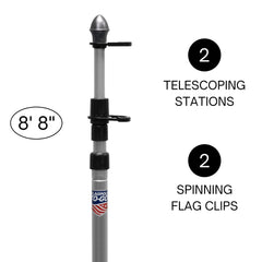 Flagpole-To-Go collapsed to 4 feet for easy transport and storage