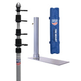 Flagpole-To-Go assembled front view showing compact portability and visibility