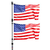 Flagpole-To-Go front view extended showing full height and visibility benefit