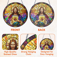 FLAGWIX suncatcher shown in hand for scale, easy-to-hang and compact gift