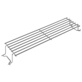 FlameDuty warming rack front view showing full shelf and fit benefits