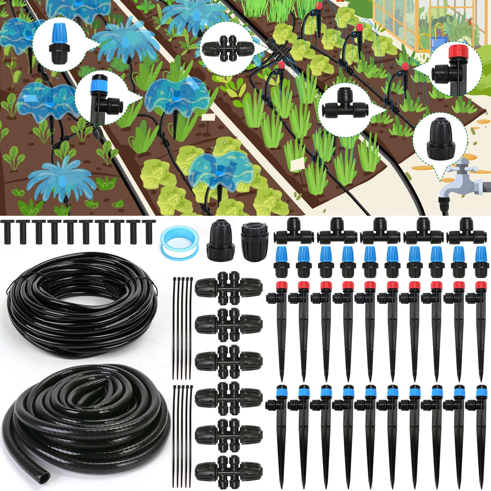 Flantor front packaging showing full 190FT kit and components for quick setup