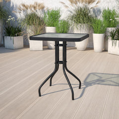 Flash Furniture Barker beside chair for scale illustrating compact size and practical fit