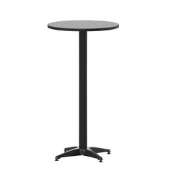 Flash Furniture front view round table showing compact design and easy portability