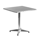 Flash Furniture front view showing square table and modern appeal for patios