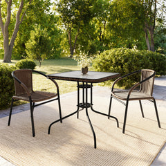 Flash Furniture stacked Lila chairs demonstrating compact storage and space-saving stacking benefit