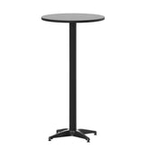 Flash Furniture front view of round bar-height table showing compact design and elegance