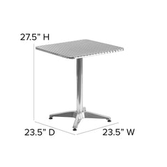 Flash Furniture table on patio setting showing outdoor versatility and guest-ready appearance