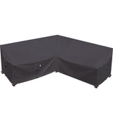 Flexiyard front view of storm grey cover showing full protection benefit